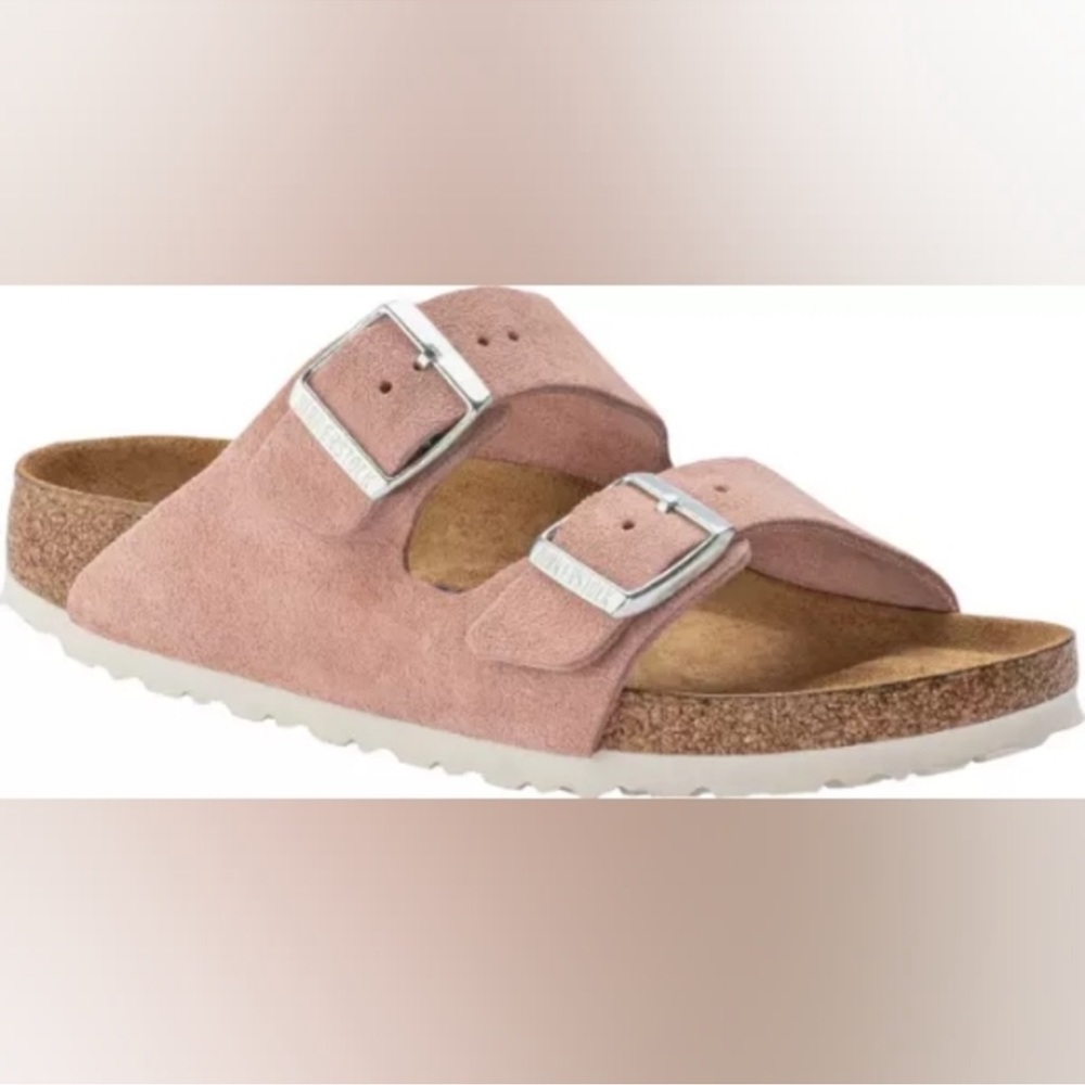 Birkenstock Arizona Soft Footbed pink Suede Sandals